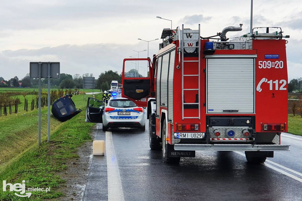 Wypadek na obwodnicy w Kliszowie