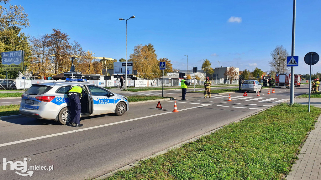 Potrącenie rowerzystki na al. Kwiatkowskiego