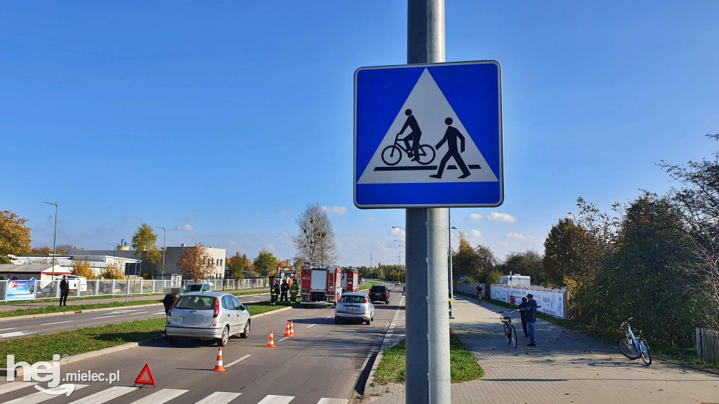 Potrącenie rowerzystki na al. Kwiatkowskiego
