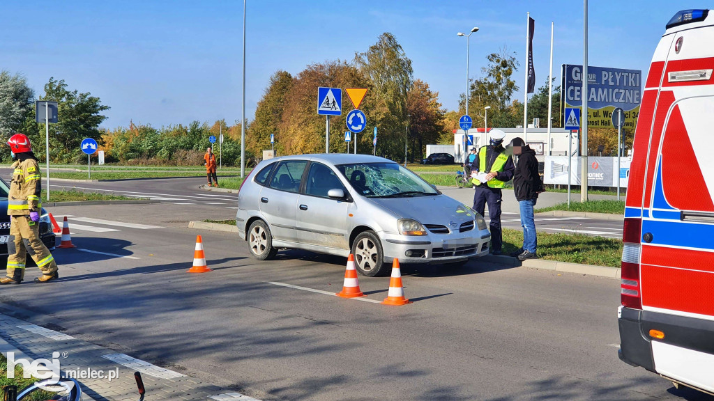 Potrącenie rowerzystki na al. Kwiatkowskiego