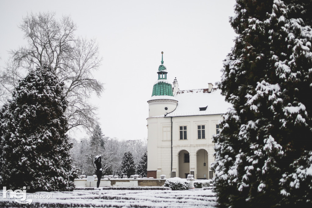 Zamek w Baranowie Sandomierskim zimą