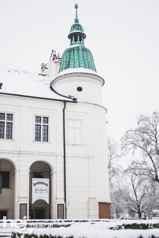 Zamek w Baranowie Sandomierskim zimą