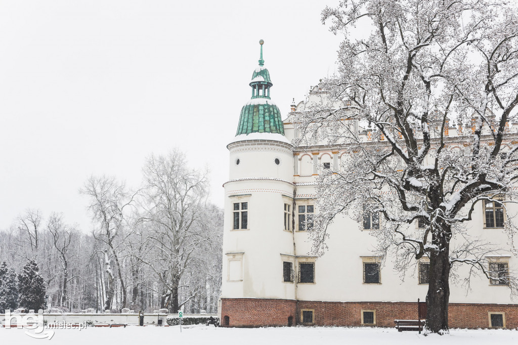 Zamek w Baranowie Sandomierskim zimą