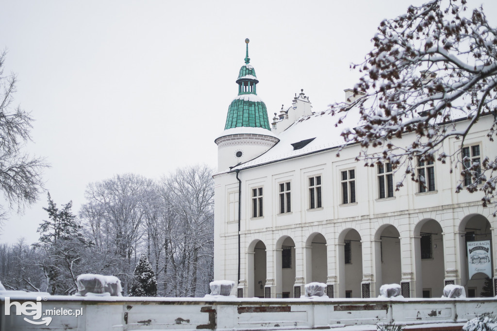 Zamek w Baranowie Sandomierskim zimą
