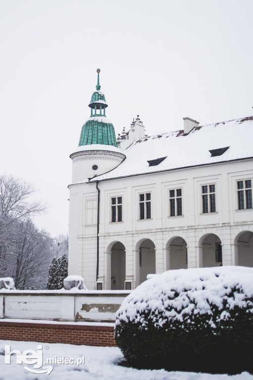 Zamek w Baranowie Sandomierskim zimą