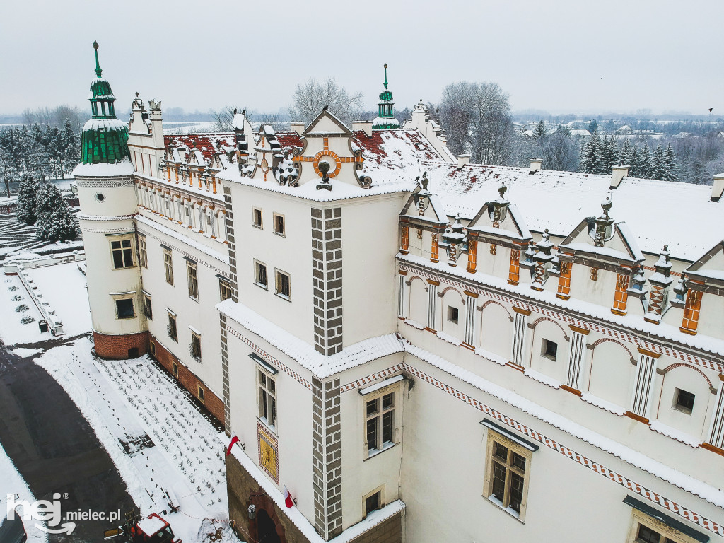 Zamek w Baranowie Sandomierskim zimą