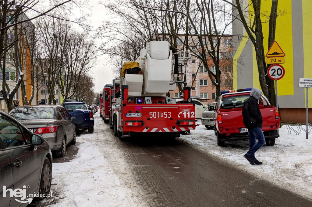 Interwencja straży w mieszkaniu przy Kędziora