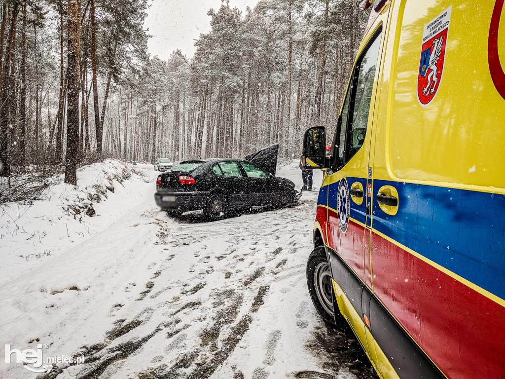 Czołówka na łuku drogi