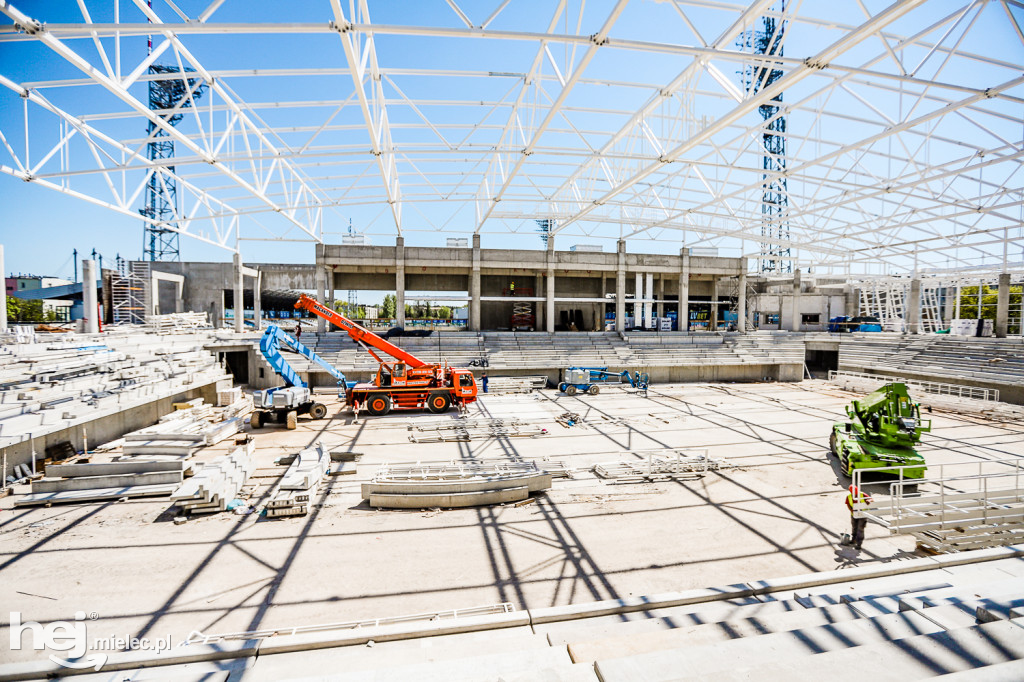 Co się dzieje na budowie hali sportowej