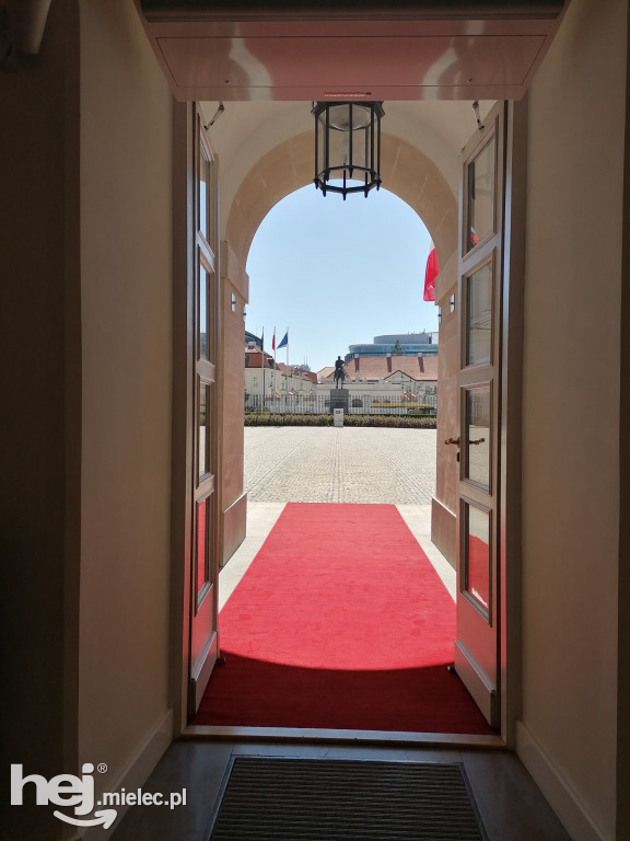 Uczniowie z Mielca w odwiedzinach u Agaty Dudy