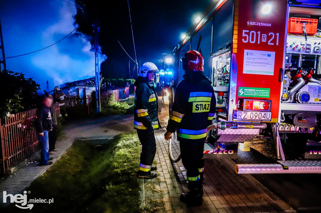 Pożar domu w Podleszanach