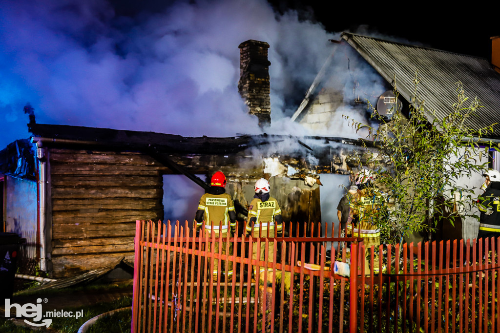 Pożar domu w Podleszanach