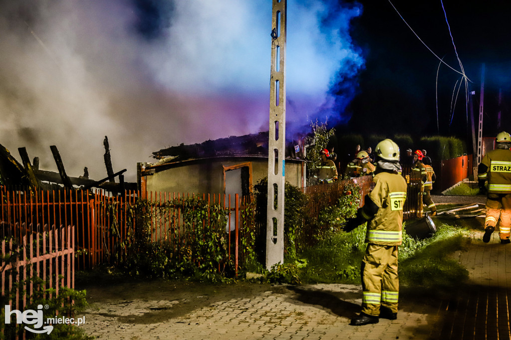 Pożar domu w Podleszanach