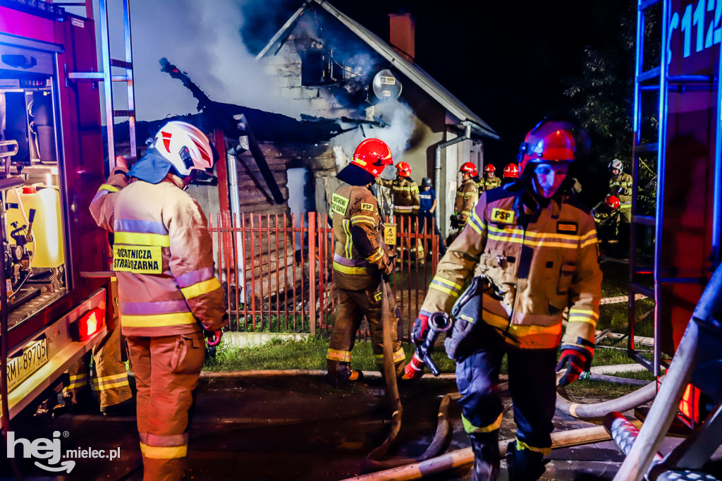 Pożar domu w Podleszanach