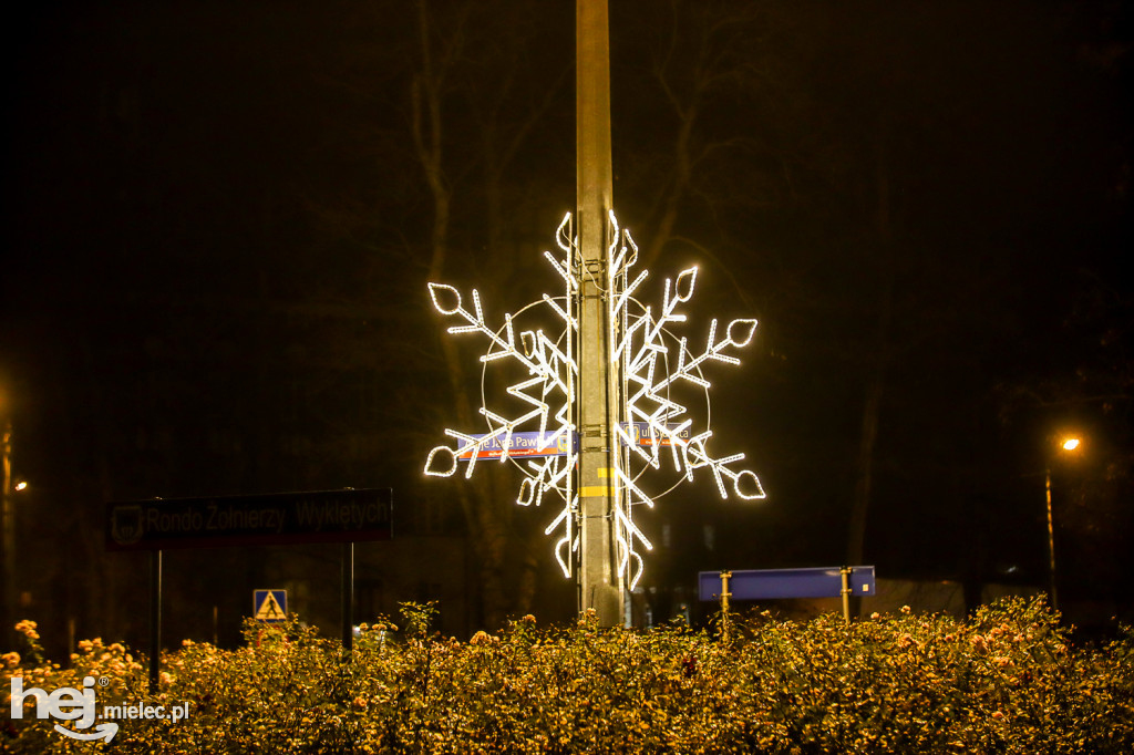 Świąteczne iluminacje na ulicach Mielca