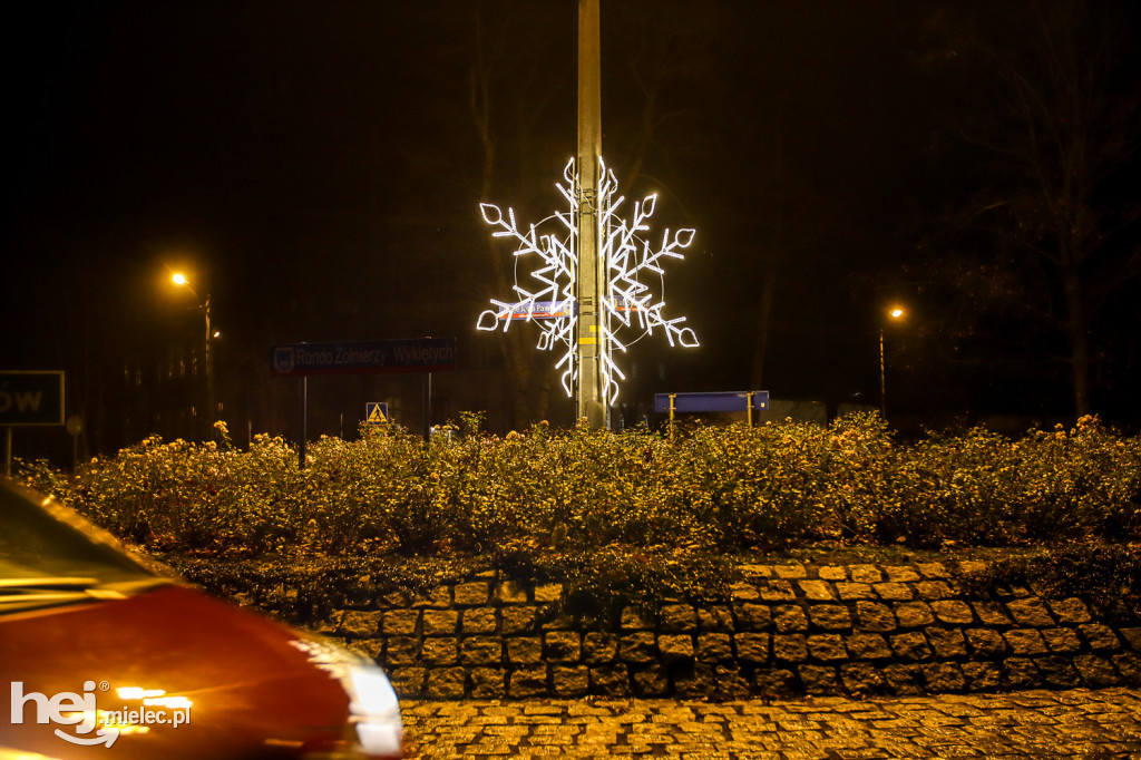 Świąteczne iluminacje na ulicach Mielca