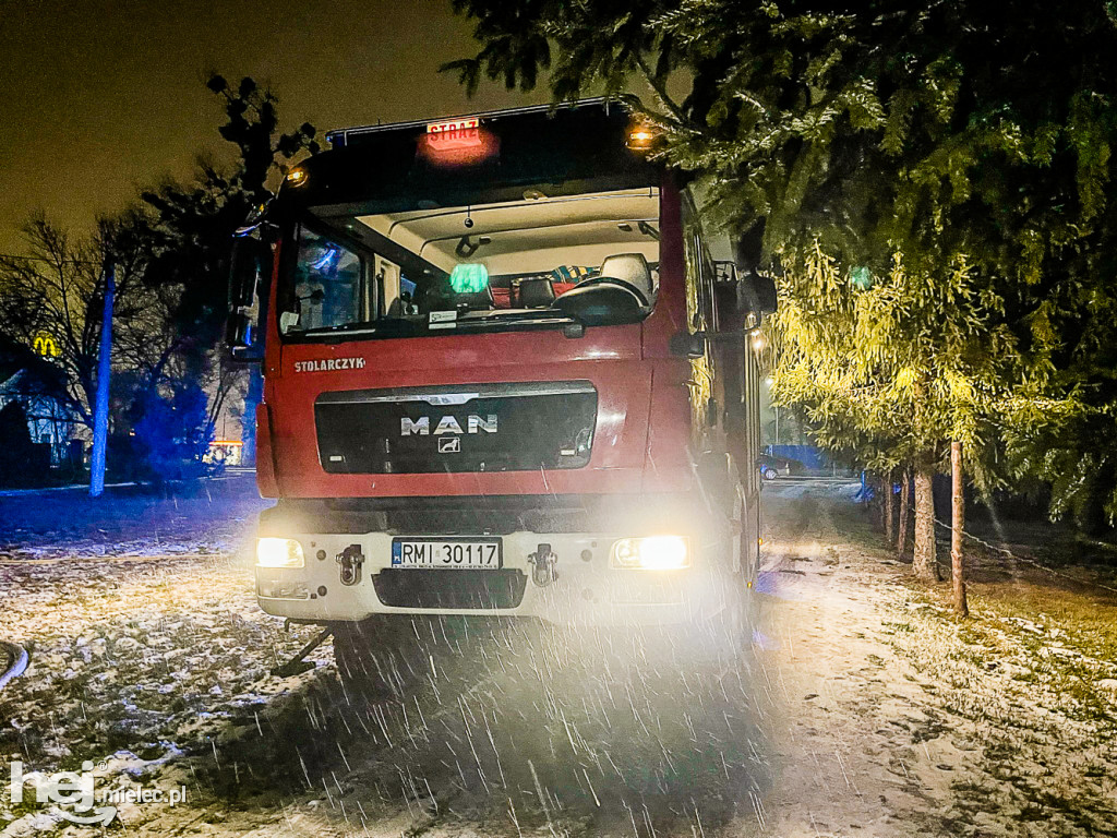 Pożar budynku gospodarczego na starym mieście