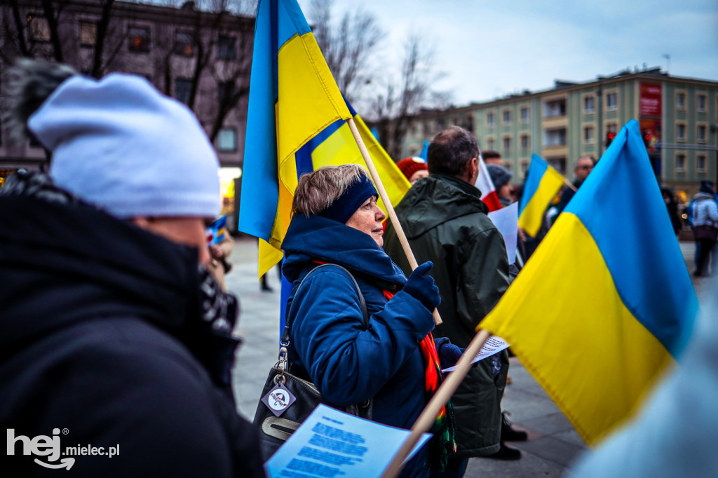 Solidarni z Ukrainą. Pikieta w Mielcu