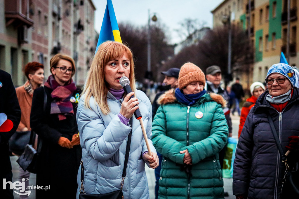 Solidarni z Ukrainą. Pikieta w Mielcu