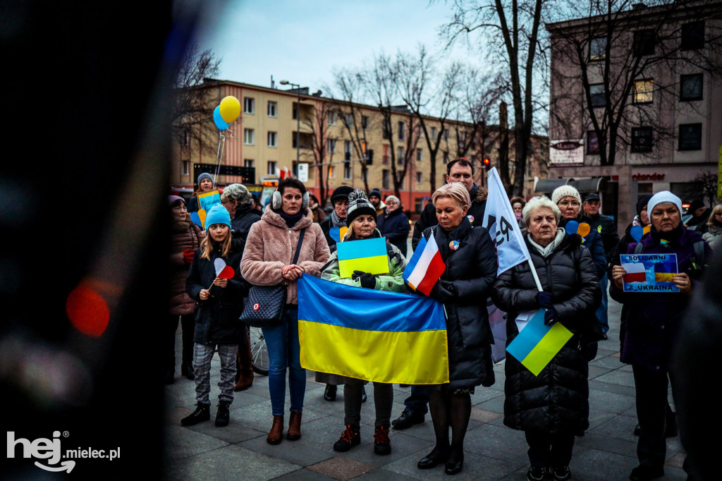 Solidarni z Ukrainą. Pikieta w Mielcu