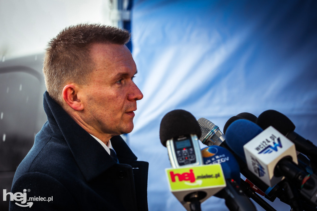 Konferencja prasowa przy L25 Mielec - Padew Narodowa