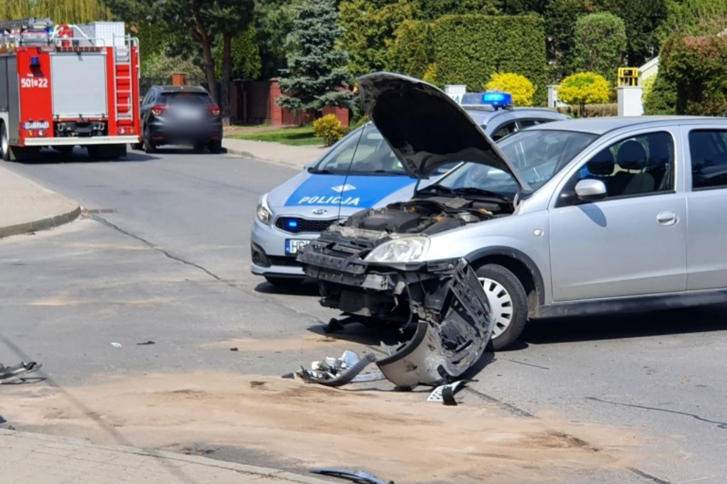 Wypadek motocykla z osobówką na Borku