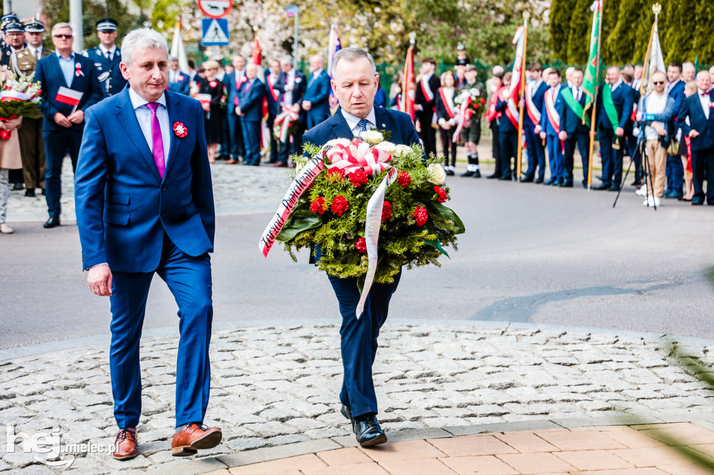 Święto Konstytucji 3 Maja w Mielcu: uroczystości pod Pomnikiem Wolności