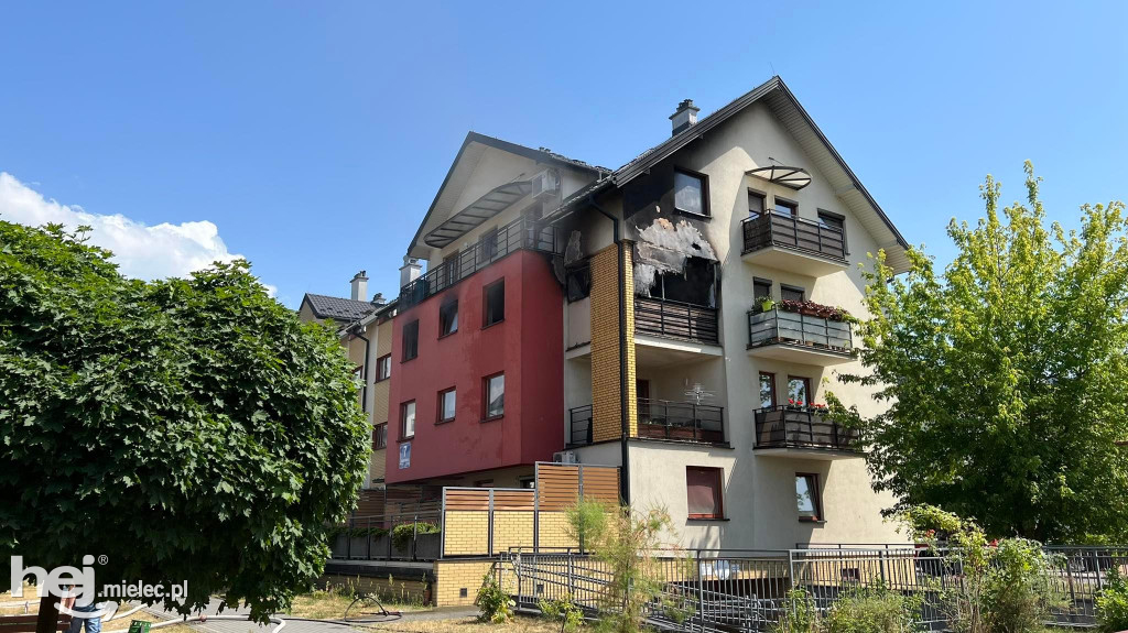 Pożar mieszkania przy ulicy Dąbrówki