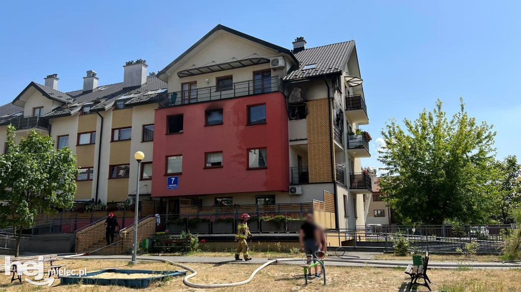 Pożar mieszkania przy ulicy Dąbrówki