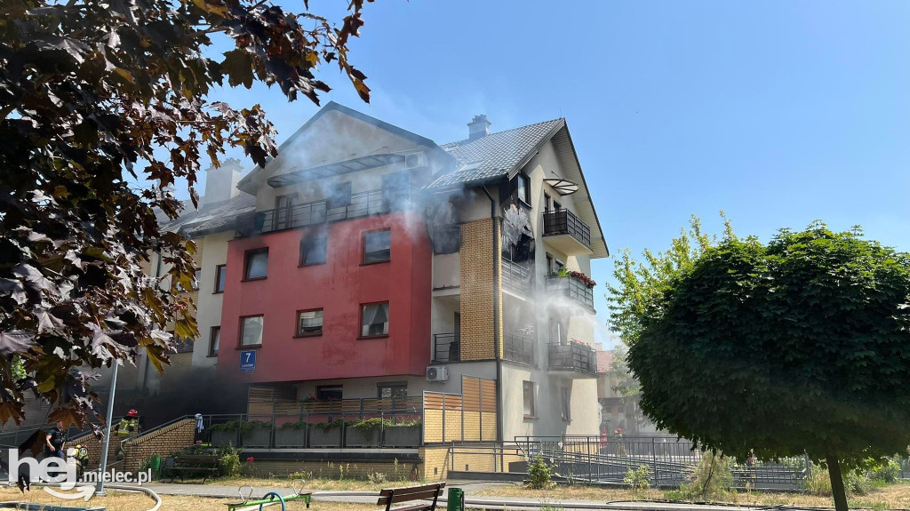 Pożar mieszkania przy ulicy Dąbrówki