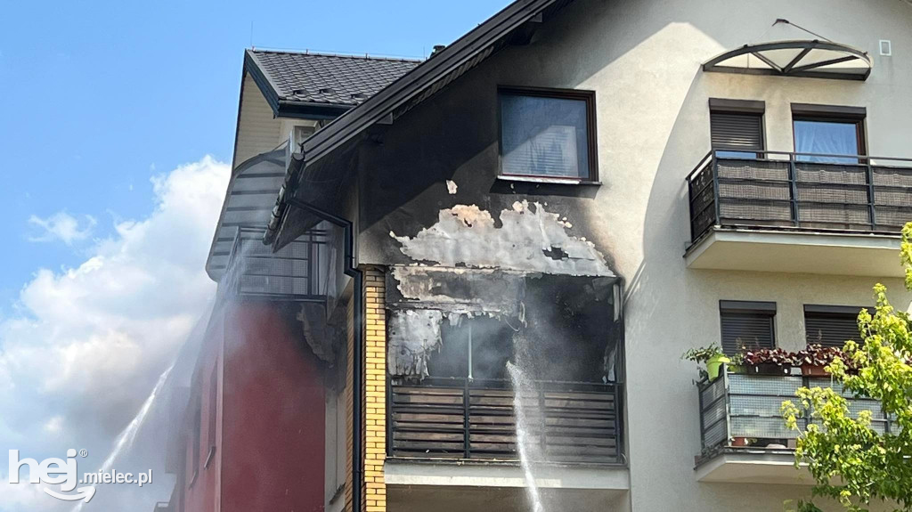 Pożar mieszkania przy ulicy Dąbrówki
