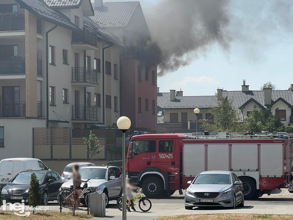 Pożar mieszkania przy ulicy Dąbrówki
