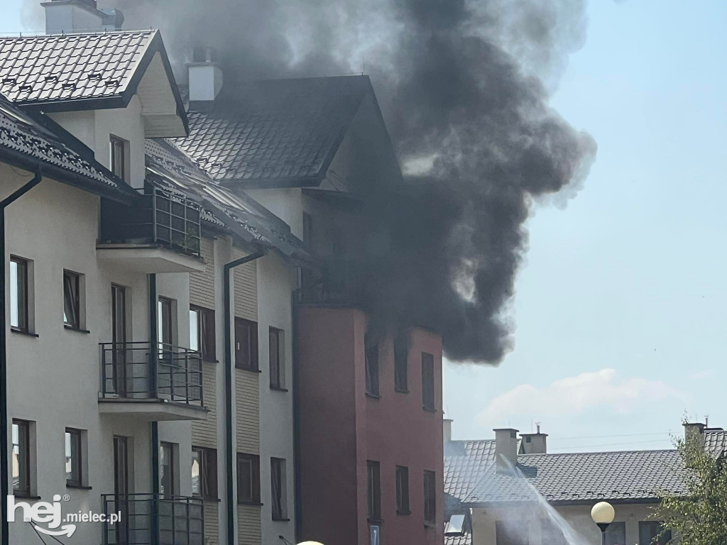 Pożar mieszkania przy ulicy Dąbrówki