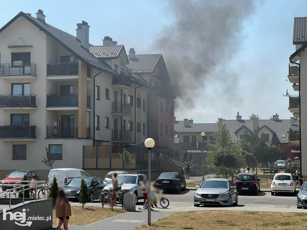 Pożar mieszkania przy ulicy Dąbrówki