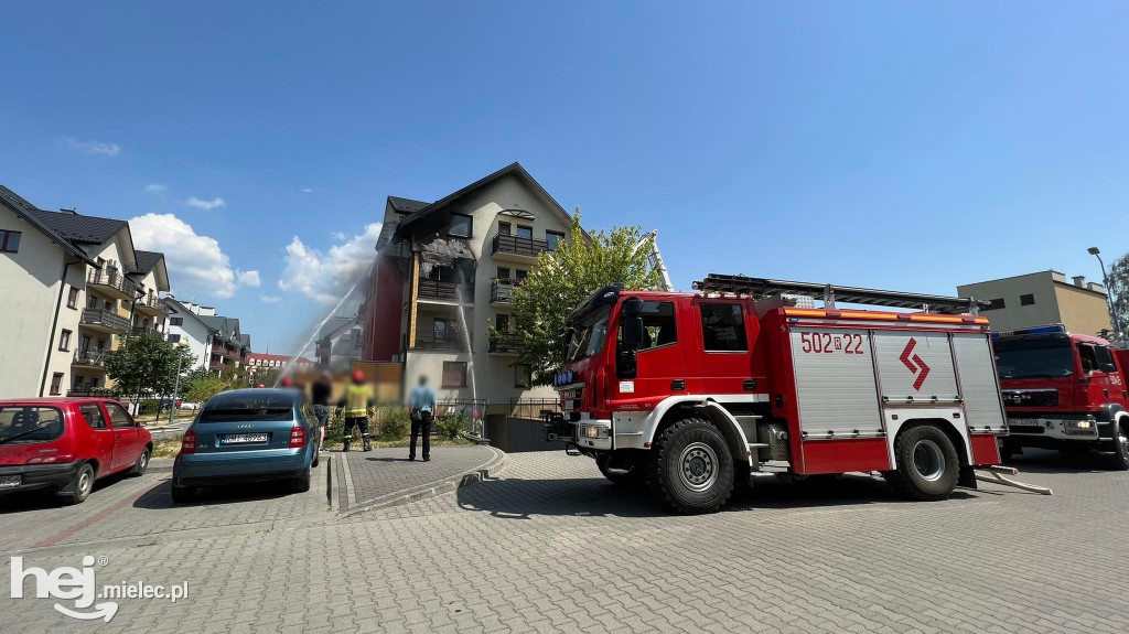 Pożar mieszkania przy ulicy Dąbrówki