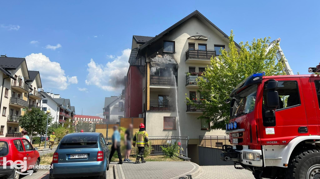 Pożar mieszkania przy ulicy Dąbrówki