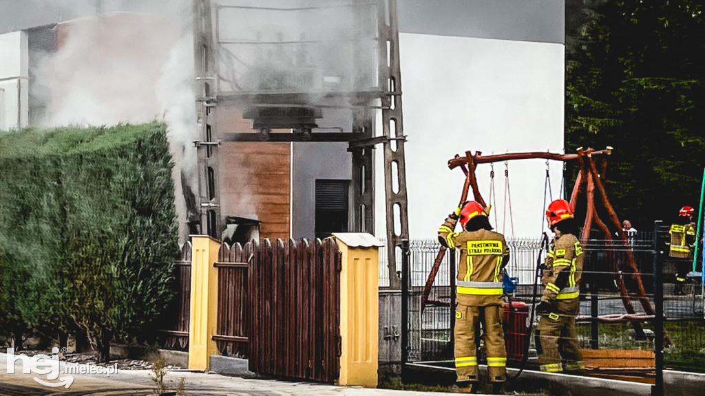 Pożar stacji trafo przy ul. Witosa