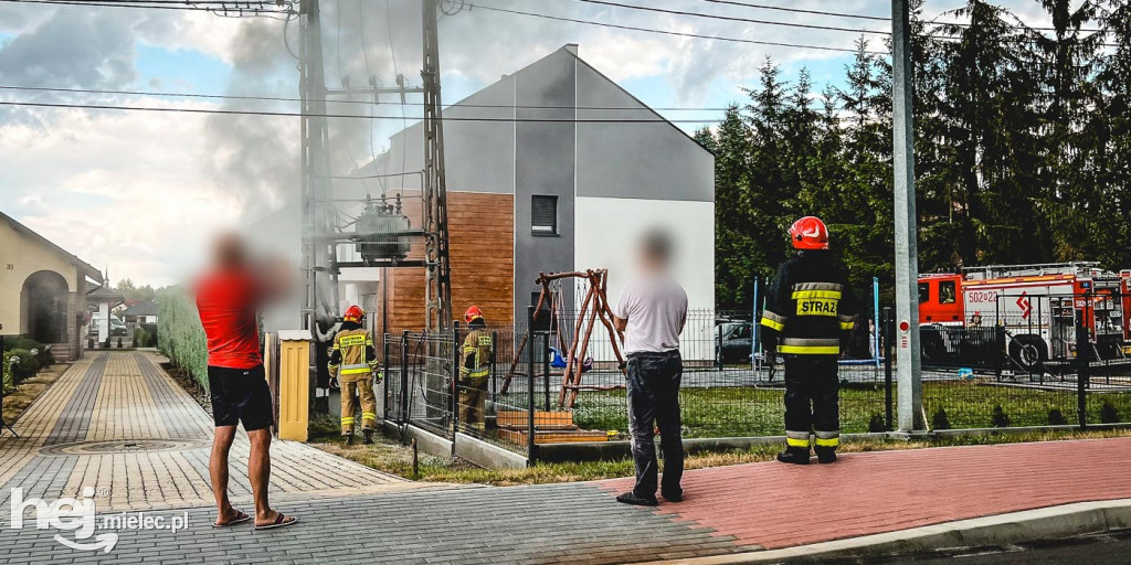 Pożar stacji trafo przy ul. Witosa