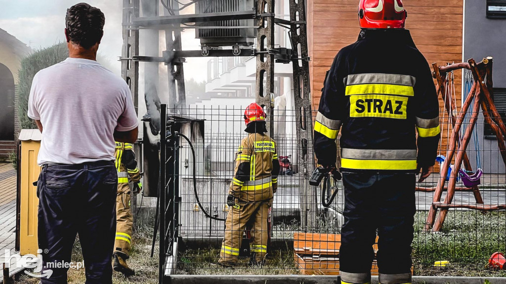 Pożar stacji trafo przy ul. Witosa