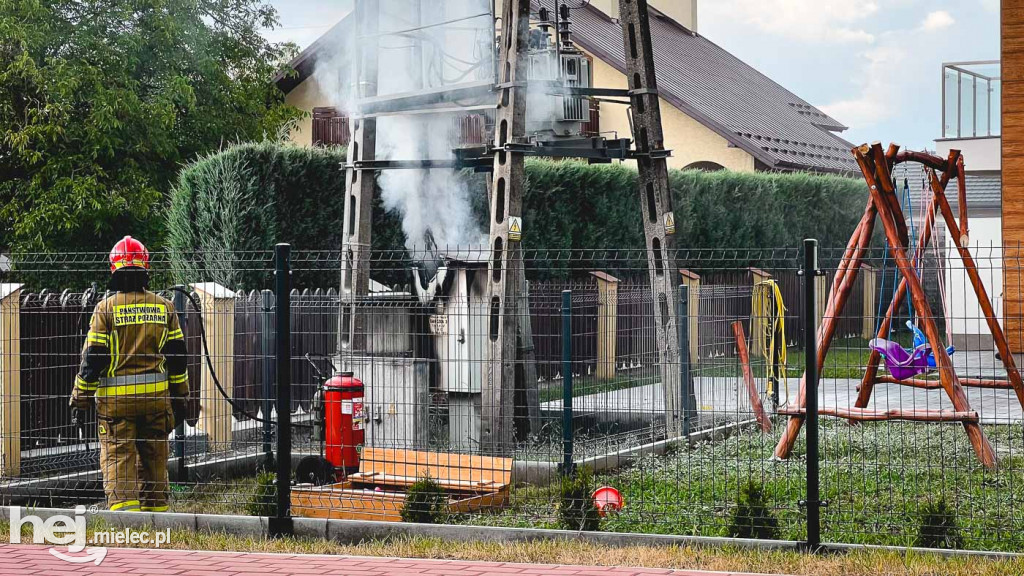 Pożar stacji trafo przy ul. Witosa