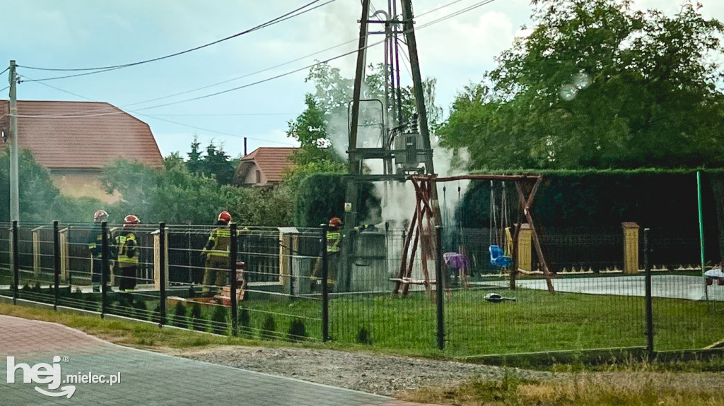 Pożar stacji trafo przy ul. Witosa