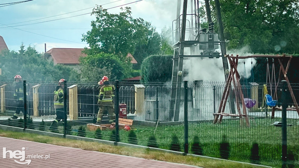 Pożar stacji trafo przy ul. Witosa