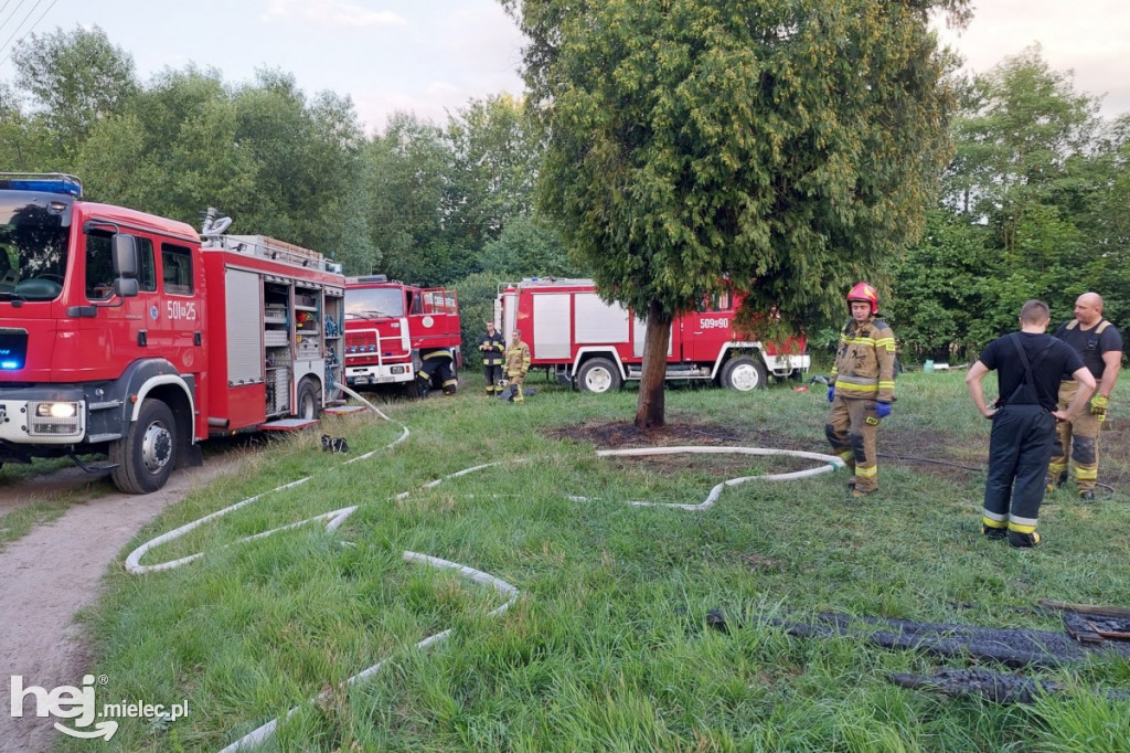 Pożar leśniczówki w Trzcianie
