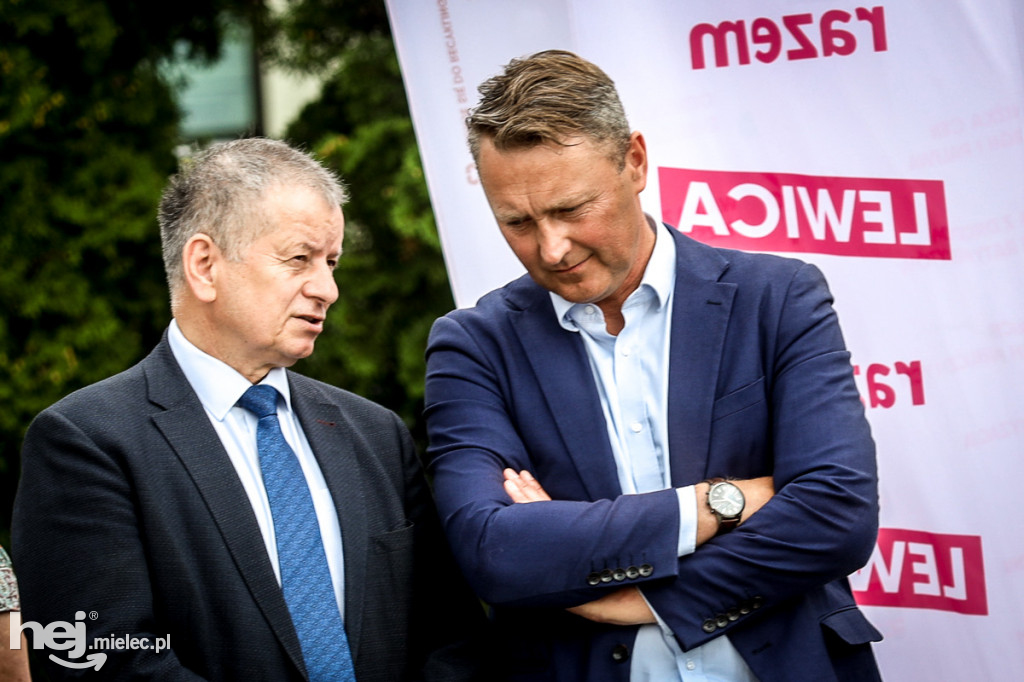 Politycy Lewicy w Mielcu. Akcja „Bezpieczna Rodzina”