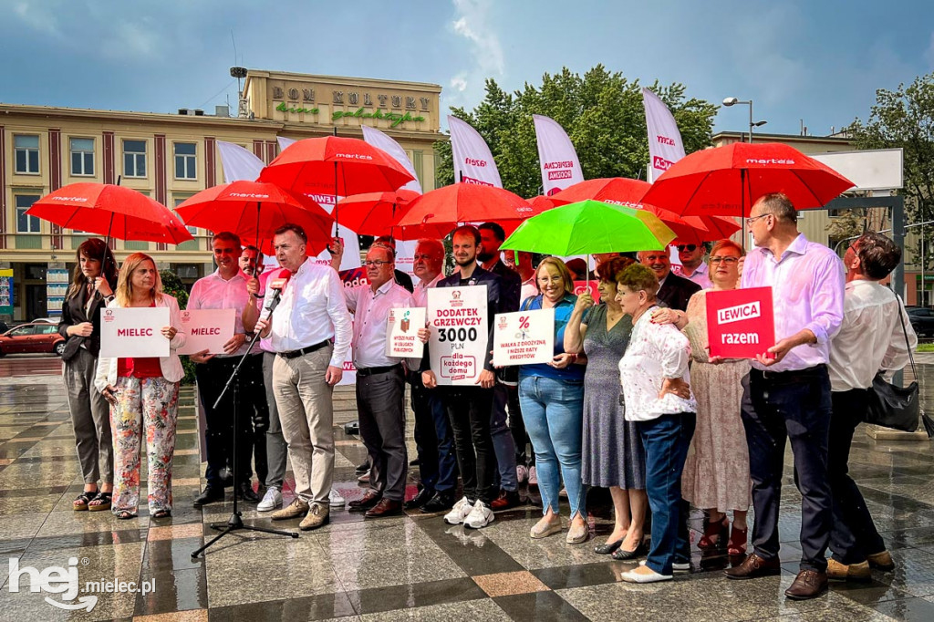 Politycy Lewicy w Mielcu. Akcja „Bezpieczna Rodzina”