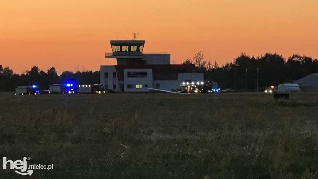 Wypadek szybowca na mieleckim lotnisku