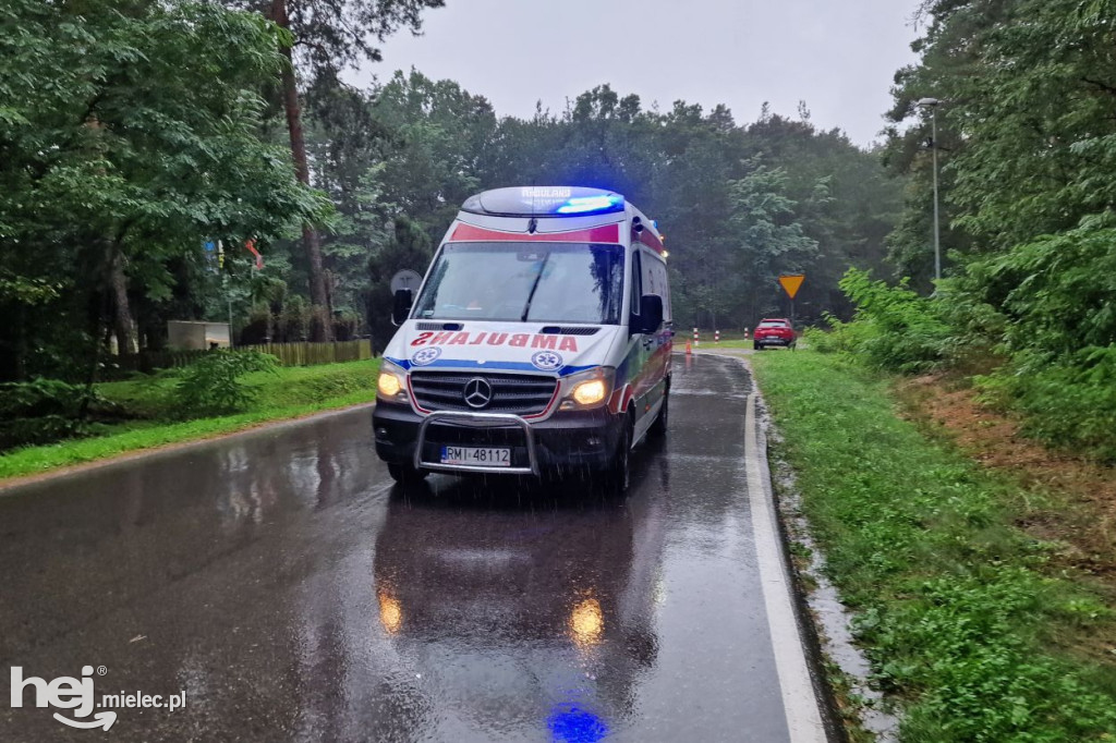 Wypadek na powiatówce przy obwodnicy