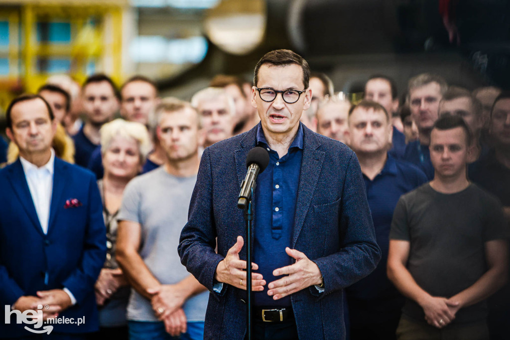 Premier Morawiecki w PZL Mielec