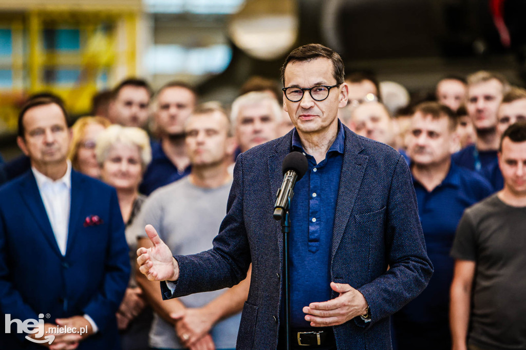 Premier Morawiecki w PZL Mielec