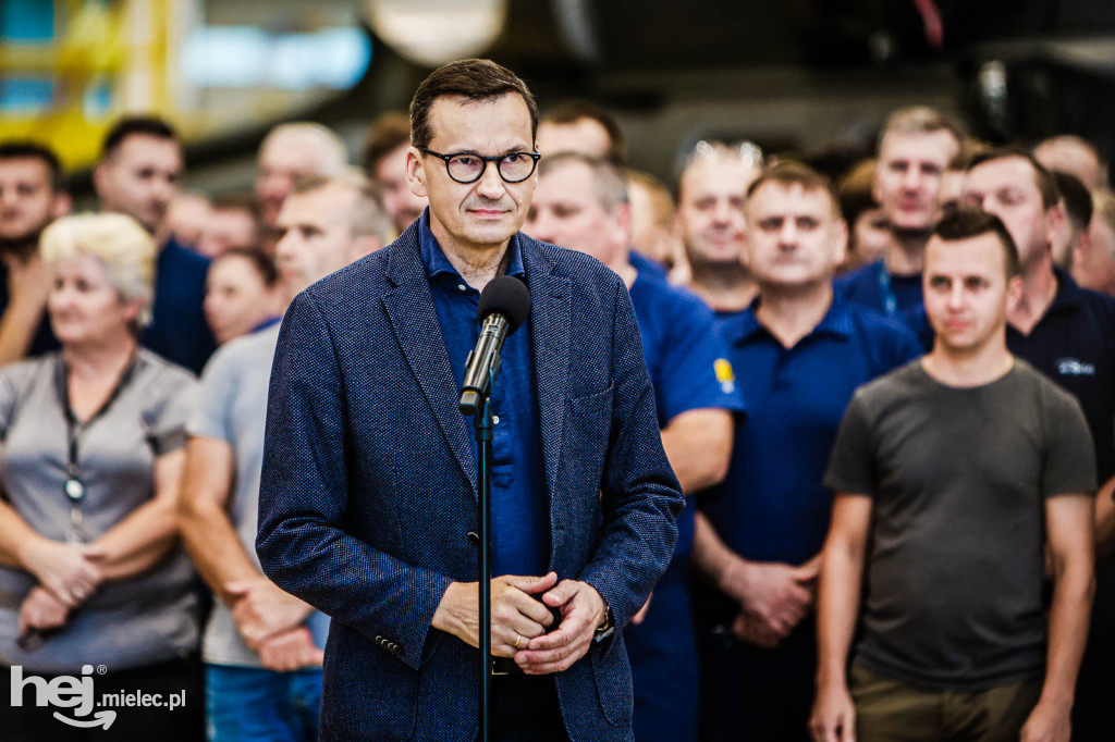 Premier Morawiecki w PZL Mielec